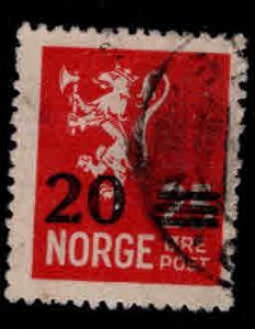 Norway Scott 131 used 1927 surcharged stamp