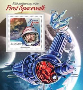 SIERRA LEONE 2015 SHEET FIRST SPACEWALK SPACE ASTRONAUTS srl15114b