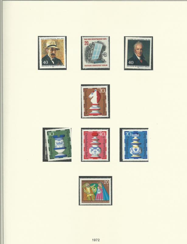 1961-1985 Berlin Unused Never Hinged Stamp Collection In Safe Album