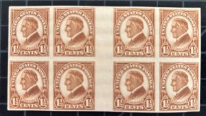 US Stamps - SC# 631 - MOGH - Double Double Gutter Pairs - Imperforate - CV $228+