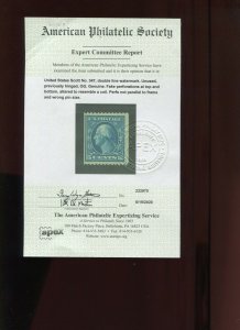 '351' Washington Mint Coil REFERENCE Stamp with APS Cert (351-F1) CERT CALLS 347