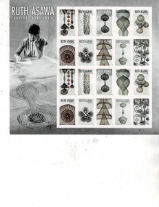 Ruth Asawa Artist Forever US Postage Sheet #5504-13 VF MNH