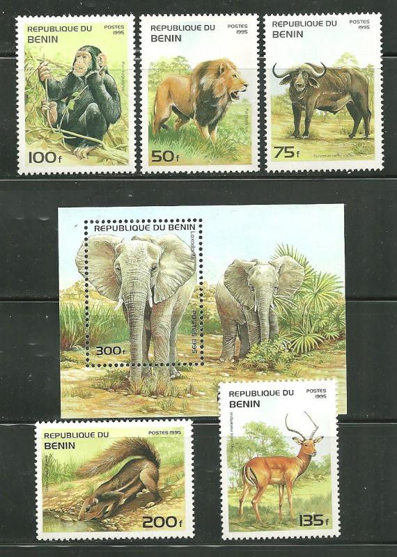 Benin 774-79 MNH Wild Animals SCV 8.70