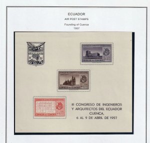 ECUADOR 1940s/50s Used MH MNH Sheets Airs (60+) Goy3860