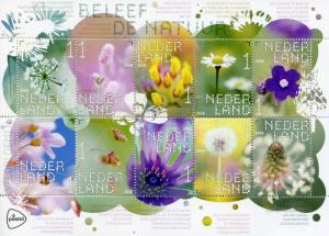 Netherlands 2018 MNH Experience Nature Meadow Wild Flowers 10v M/S Stamps 