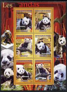 Guinea - Conakry 2009 Pandas perf sheetlet containing 6 v...