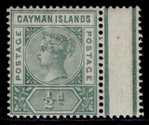 CAYMAN ISLANDS QV SG1a, ½d pale green, VLH MINT. Cat £13.