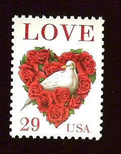 2814 29c Love Roses flower MNH