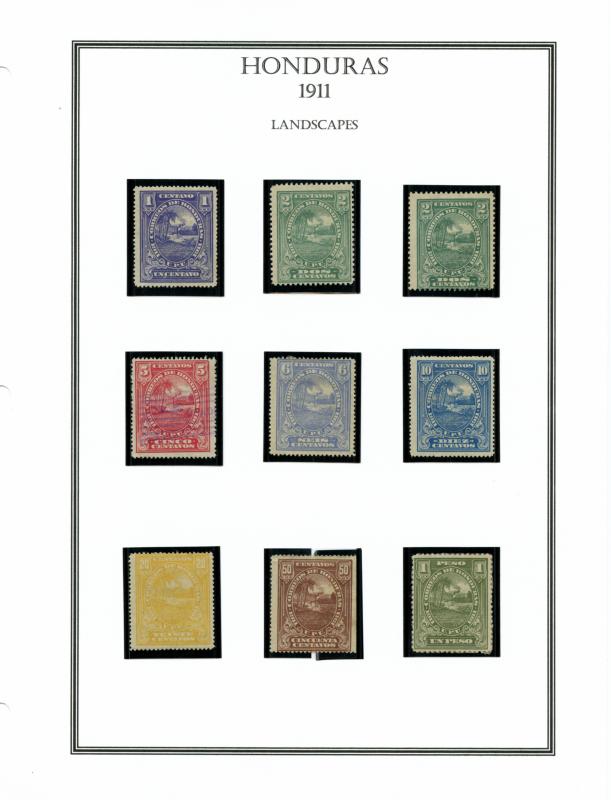 HONDURAS yr. 1911 MLH, U #131-138,132a