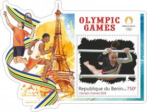 Stamps. Olympic Games in Paris 2024 2023 year, 8 sheets  perforated  NEW