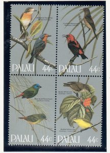 PALAU Sc 102a NH ISSUE OF 1986 - BLOCK OF 4 - BIRDS