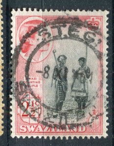 SWAZILAND; 1950s early QEII pictorial issue fine used 2.5d value + Postmark