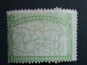 ​1896-VENEZUELA STAMP-SC# 137-  125 YEARS OLD-MAP OF VENEZUELA MINT -STAMP-VF