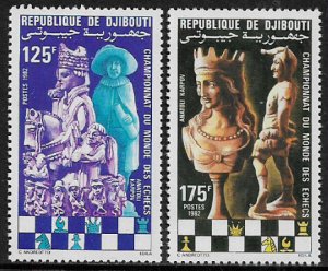 Djibouti #545-6 MNH Set - World Chess Championships