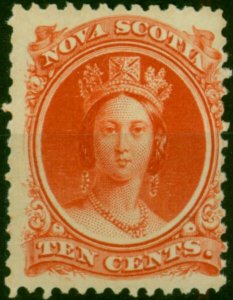 Nova Scotia 1860 10c Scarlet SG16 Fine LMM