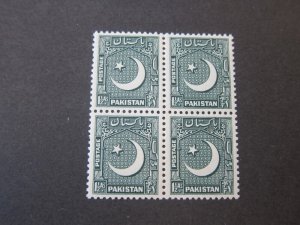 Pakistan 1949 Sc 48 BLK(4) MNH