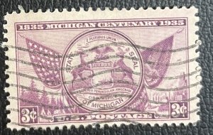 US #775 Used F - 3c Michigan Centenary 1935 [BL10.4.1]