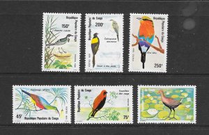 BIRDS - CONGO-PR #551-6  MNH