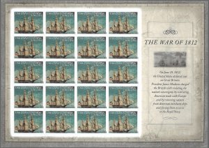 US 4703 - MNH Pane of 20 - The War of 1812.  SCV $35.00.  FREE SHIPPING!!