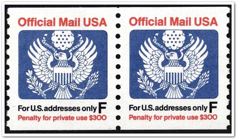 SC#O144 (29¢) Official Coil Pair MNH 