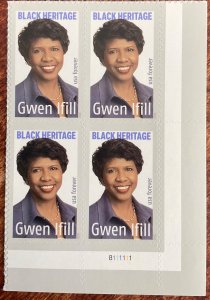 US #5432 MNH Plate Block of 4 LR Gwen Ifill  (.55) SCV $5.20