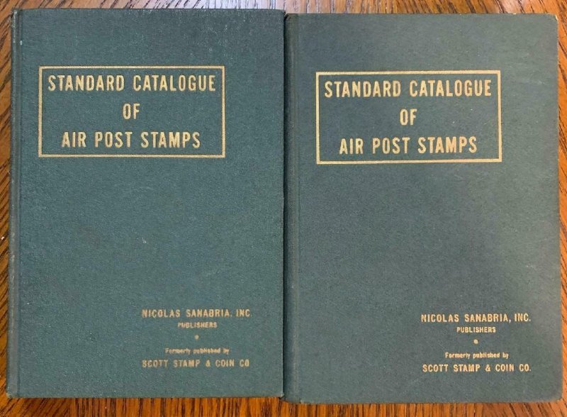 Sanabria Catalog of Air Post Stamps 1936 Vol 1 & 2 - Stamp Philately Book