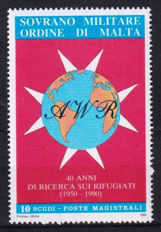 Sovereign Military Order of Malta 1990 Globe Sass. 339 MNH