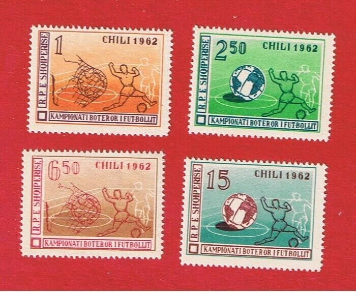 Albania #625-628  MNH OG  Soccer   Free S/H 