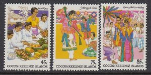 Cocos Islands 126-8 Handicrafts mnh