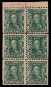 US STAMPS  # 300b MINT OG NH BOOKLET PANE $1,150 LOT #32264-7