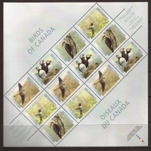 1996 Canada - Sc 1594iii - MNH VF - Phil pane of 12 - Birds of Canada - 1