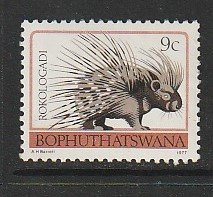 1977 South Africa_Bophuthatswana -Sc 13 - MNH VF - 1 single - Cape porcupine