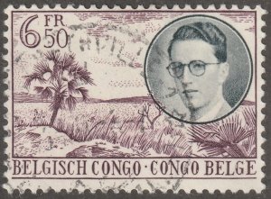 Belgian Congo, stamp, Scott#297,  used, hinged, 6f,50