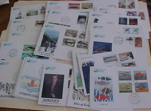 FAROE   33 DIFF.  FDC 1989-1996 CACHET UNADDRESSED