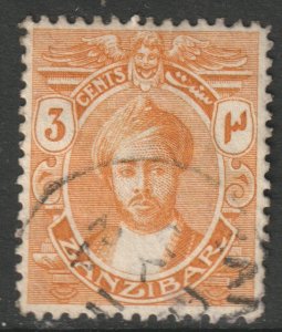 Zanzibar Scott 158 - SG278, 1921 Sultan 3c used