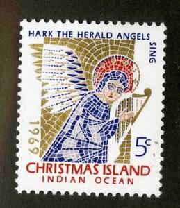 CHRISTMAS ISLAND 34 MH BIN $0.25 ANGEL, RELIGION