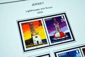 COLOR PRINTED GB JERSEY 1958-2010 STAMP ALBUM PAGES (198 illustrated pages)