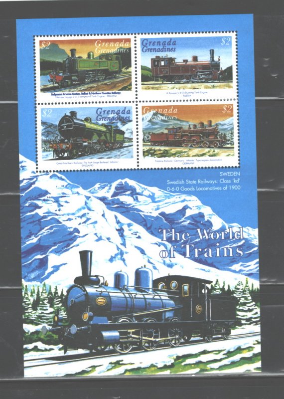 GRENADA - GRENADINES   1999   TRAINS  #2090 MNH