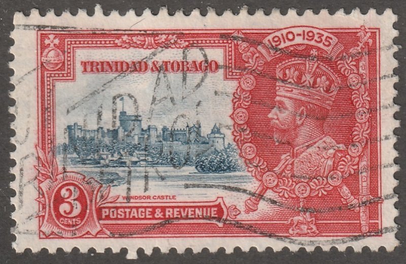 Trinidad and Tobago, stamp, Scott#44,  used, hinged,  3 cents