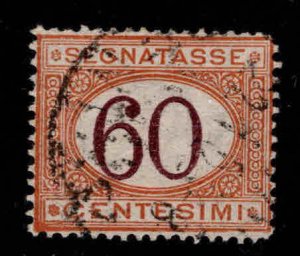 ITALY Scott J12 Used  Postage due Brown Numerals