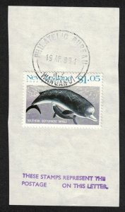 New Zealand Southern Bottlenose Whale and calf On paper 1988 Canc SC#940