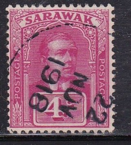 Album Treasures Sarawak Scott # 55 4c Charles Vyner Brooke VF Used CDS-