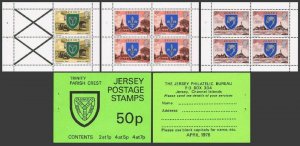 Jersey 138a-139a-141a booklet. 1977.Arms of Trinity.Zoo Park,Church,Lighthouse.
