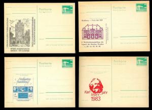 EAST GERMANY - DDR (48) Unused Cacheted Postal Cards Various Events ALL MNH