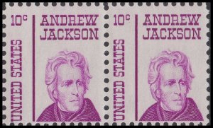 US 1286 Andrew Jackson 10c horz pair (2 stamps) MNH 1967