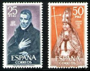 SPAIN Scott 1595-6, Ed.1961-2 MNH** Religious Set