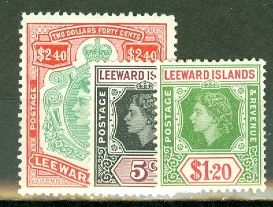 Leeward Islands 133-47 mint CV $67.75; scan shows only a few
