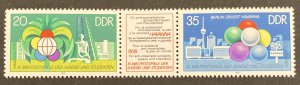 Germany DDR 1978 #1934a Pair, Wholesale Lot of 5, MNH, CV $4.50