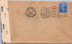 England 1944 - Censor Cover - Flag Cancel - Dagenham, Essex - J1751