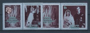 [116489] Aitutaki 1972 Royal Silver wedding Queen Elizabeth with tab  MNH